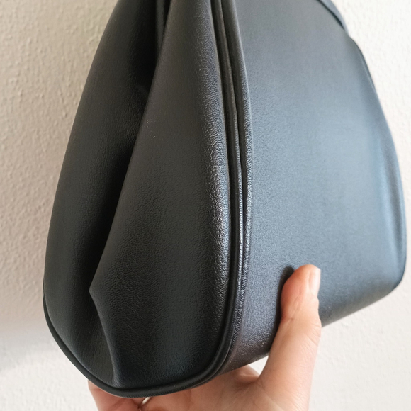 Vintage 1950s Theodor California Black Faux Leather Handle Handbag Purse - Picture 7 of 12